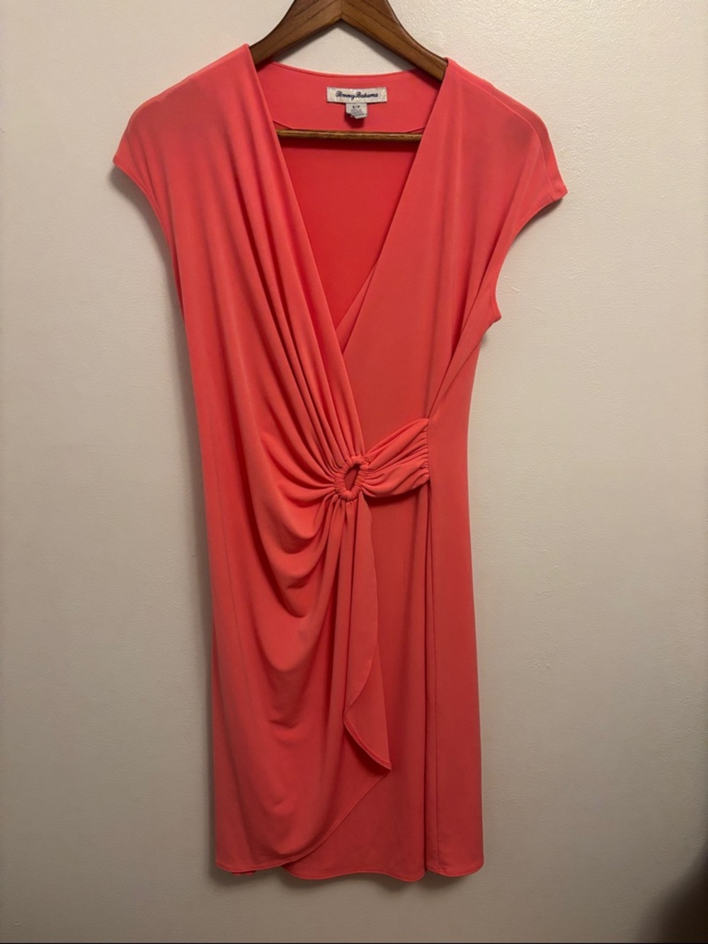 Tommy Bahama Coral Knot-Detail Midi Dress